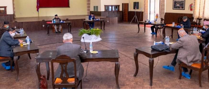 प्रधानमन्त्री निवास बालुवाटारमा नेकपा सचिवालय बैठक जारी