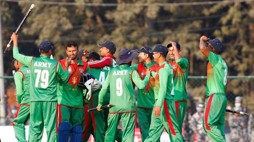 एपीएफलाई ३३ रनले हराएर आर्मी बन्यो प्रधानमन्त्री कपको च्याम्पियन