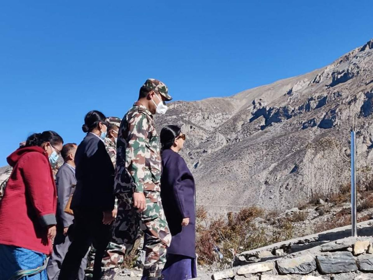 मुस्ताङ भ्रमणमा राष्ट्रपति भण्डारी