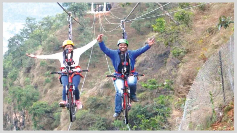 बन्जीसँगै स्काई साइक्लिङ शुरू