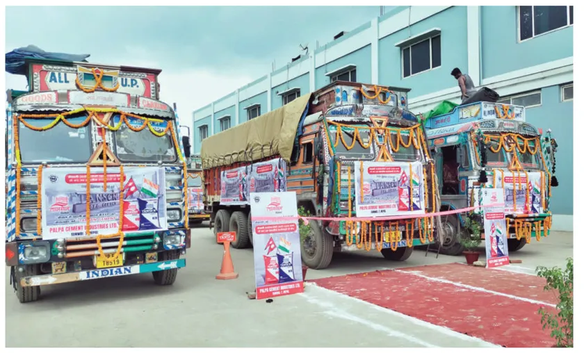 नेपालबाट पहिलो पटक सिमेन्ट भारत निर्यात