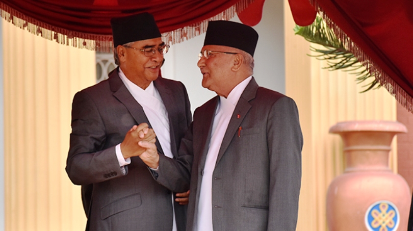 प्रधानमन्त्री देउवा र एमाले अध्यक्ष ओलीबीच भेटवार्ता