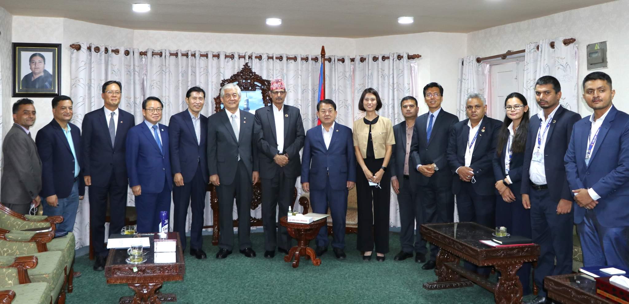 दक्षिण कोरियाली संसदीय प्रतिनिधि मण्डल र सभामुखबीच भेटवार्ता