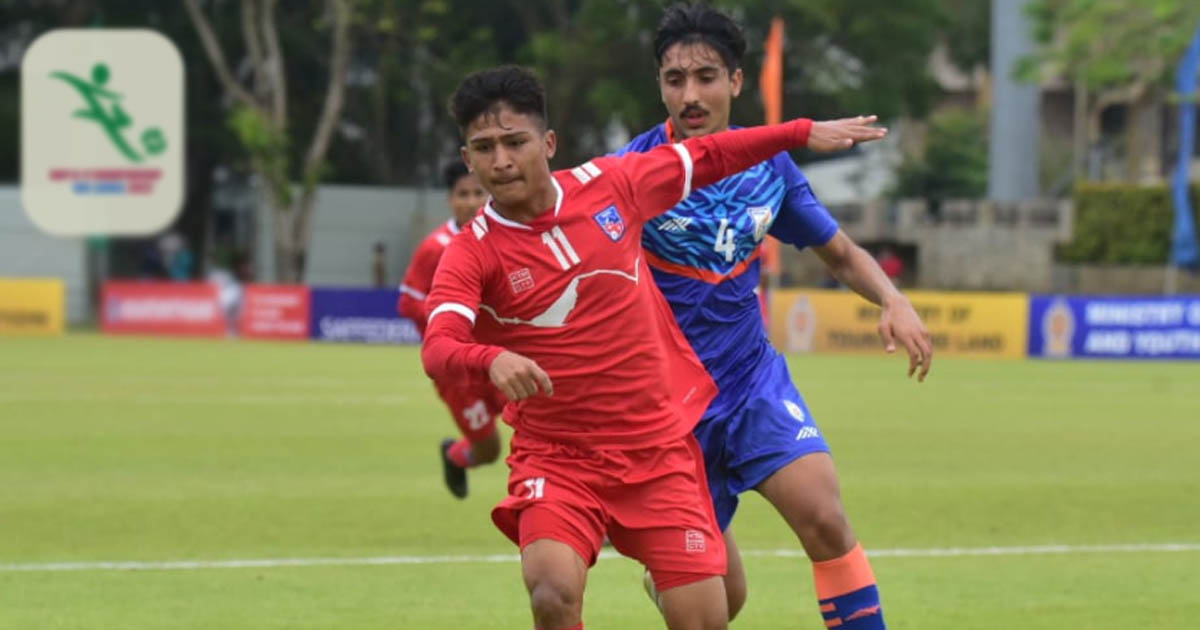 साफ यु-१७ च्याम्पियनसिप: भारतलाई ३-१ गोलले पराजित गर्दै नेपाल सेमिफाइनलमा