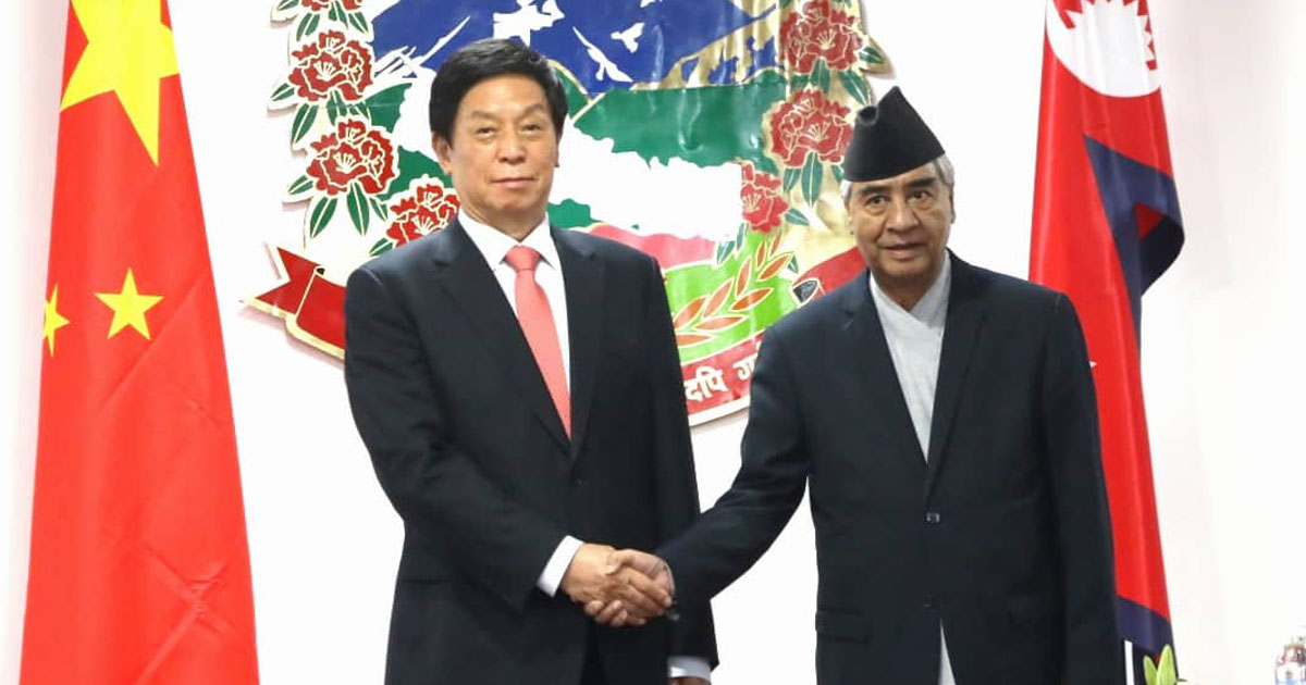 प्रधानमन्त्री देउवा र लीबीच शिष्टाचार भेटवार्ता