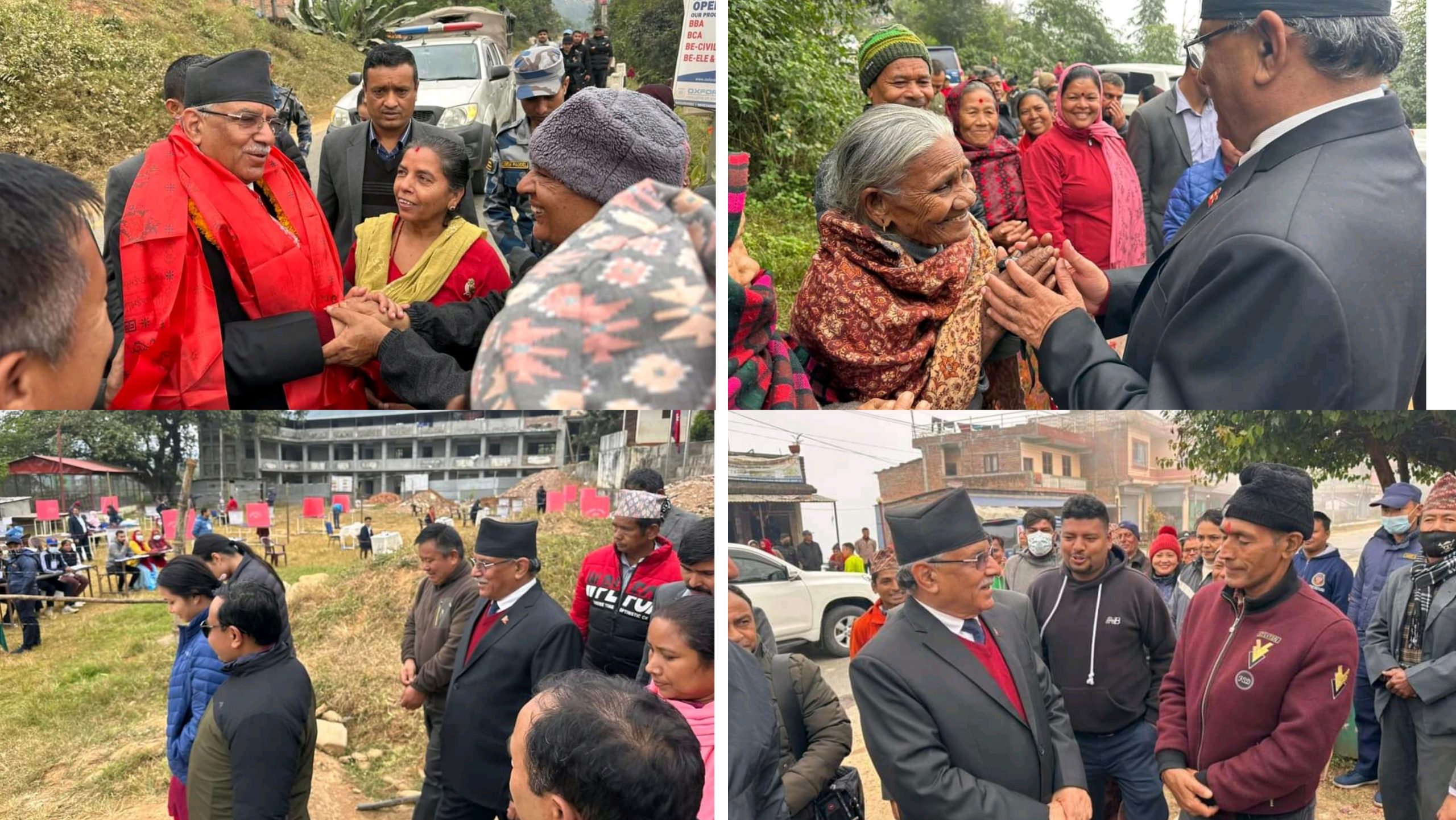 चितवनबाट भोट हालेर गोरखा पुगेका प्रचण्ड अवलोकनमा व्यस्त