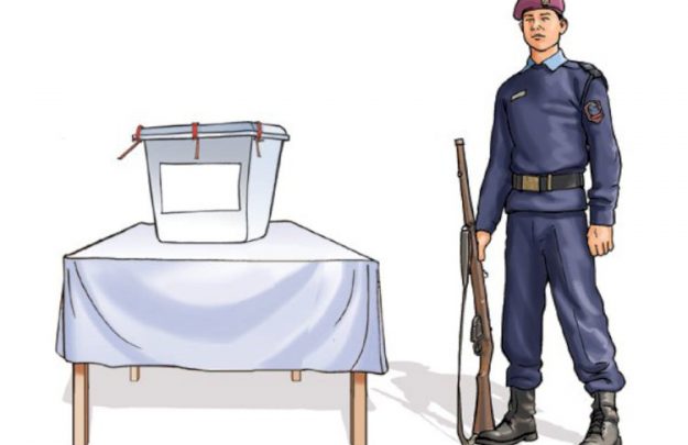 दोलखाका विभिन्न मतदान केन्द्रमा गठबन्धनका कार्यकर्ताद्वारा बुथ कब्जा