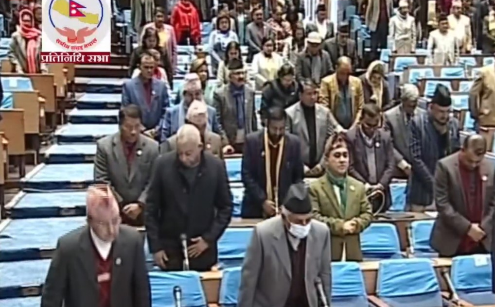 विमान दुर्घटनामा ज्यान गुमाउनेप्रति प्रतिनिधिसभा बैठकबाट शोक प्रस्ताव पारित