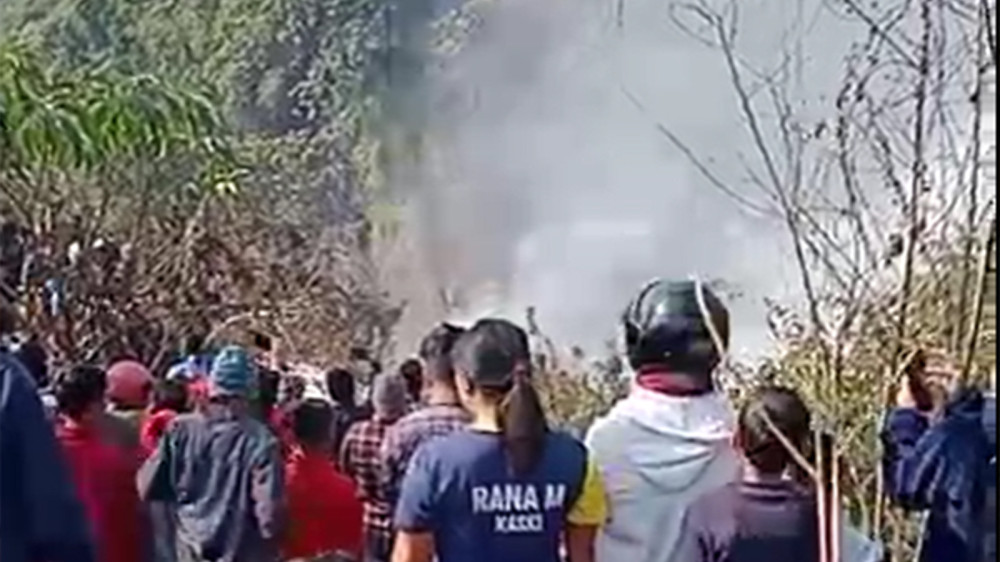 पोखरामा यति एयरलाइन्सको विमान दुर्घटना