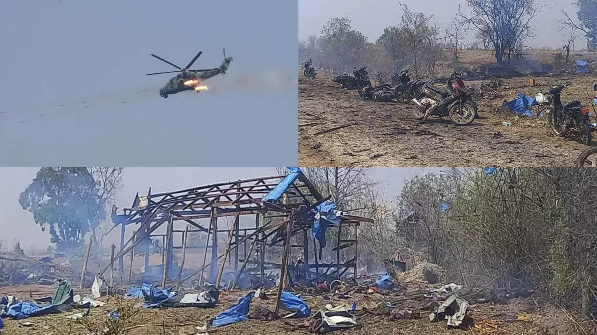 म्यानमारमा सेनाको हवाइ आक्रमण,५३ जनाको मृत्यु