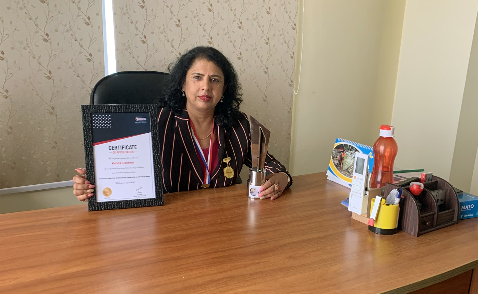 उद्यमी कविता पोखरेललाई अमेरिकी अवार्ड प्राप्त