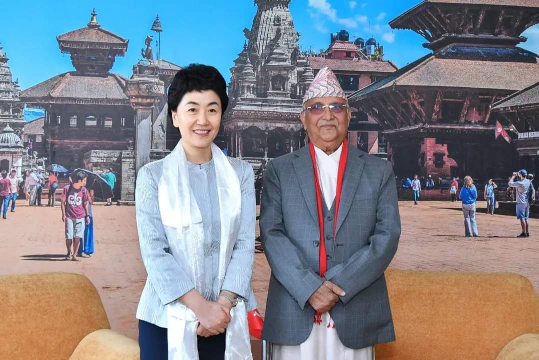 अध्यक्ष ओली र चिनियाँ उपमन्त्रीबीच शिष्टाचार भेट