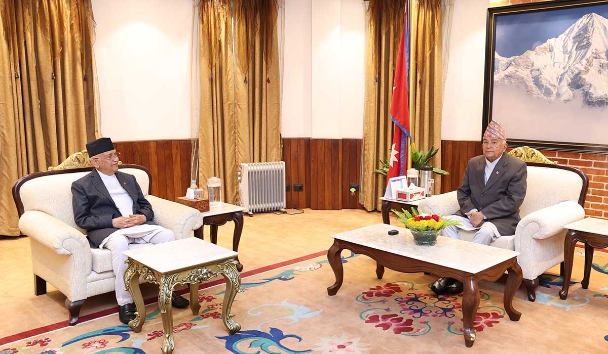 राष्ट्रपति रामचन्द्र पौडेल र प्रधानमन्त्री ओलीबिच भेटवार्ता